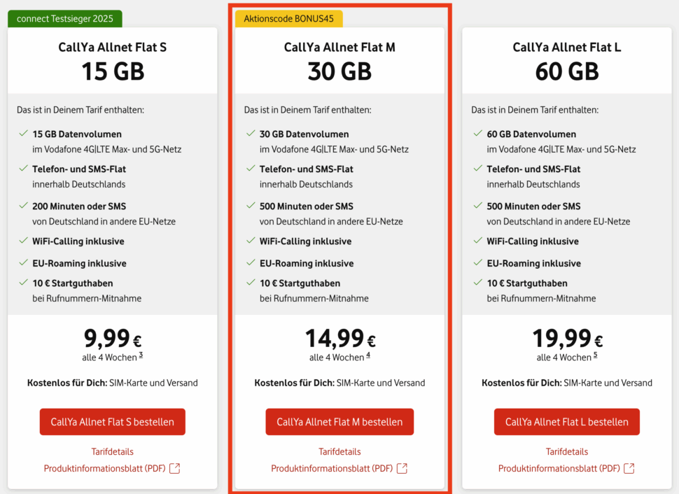vodafone callya prepaid tarife