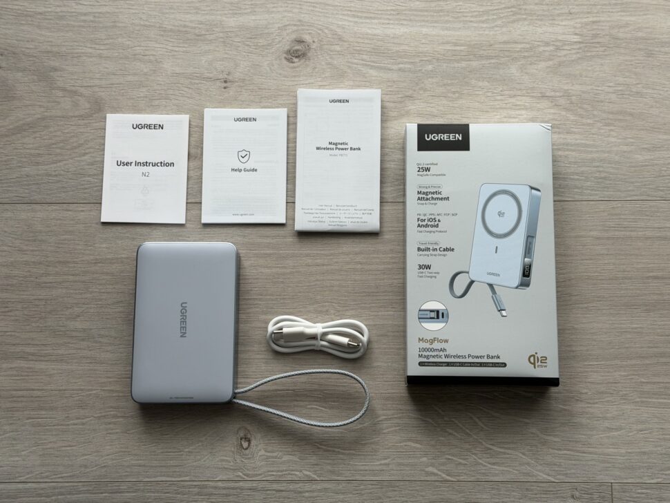 Ugreen Qi2.2 Powerbank Lieferumfang