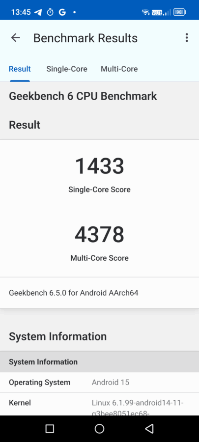 Blackview Xplore 2 geekbench 6