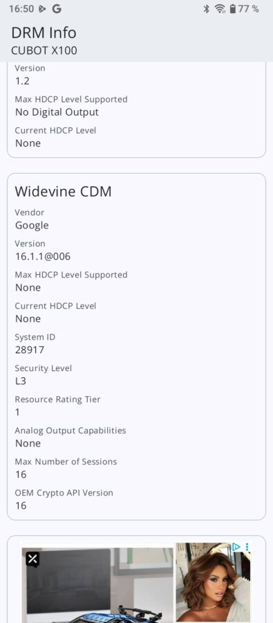 Test CubotX100 Display