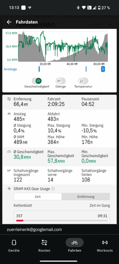 Huawei Watch GT6 Pro Test Fahrrad GPS 2