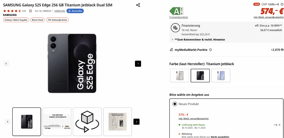 Samsung Galaxy S25 Edge 12 256GB GALAXY TAB S10 FE gratis Samsung Galaxy S25 Edge 12 256GB GALAXY TAB S10 FE gratis