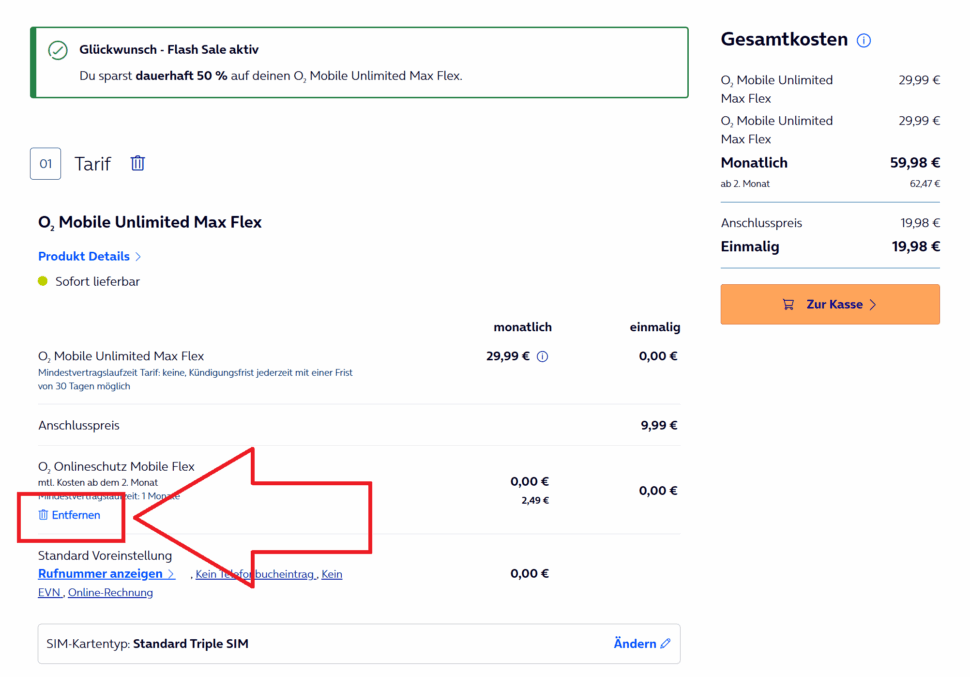 O2 Onlineschutz loeschen deaktvieiren