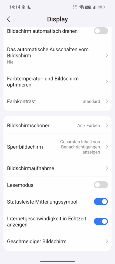 oscal tank1 display settings