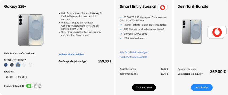 S25 512GB Vodafone