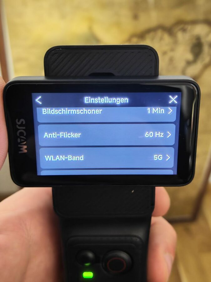SJCam C400 Test Griff Bedienung 3