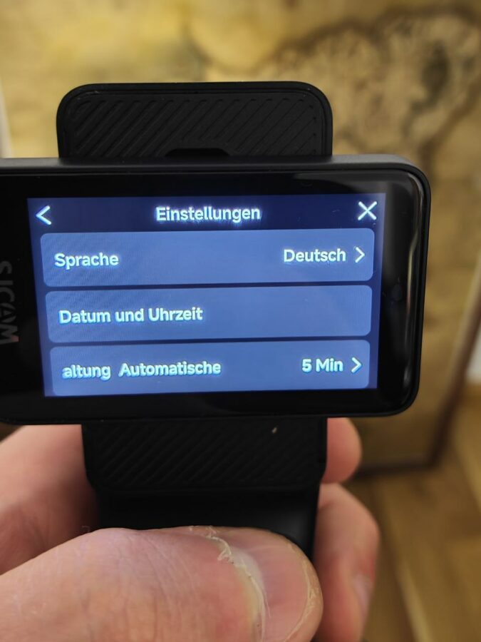 SJCam C400 Test Griff Bedienung 5