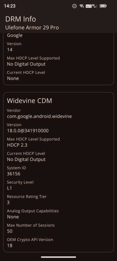 ulefone armor29pro thermal version widevine
