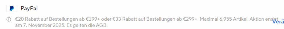 Paaypal Aktion