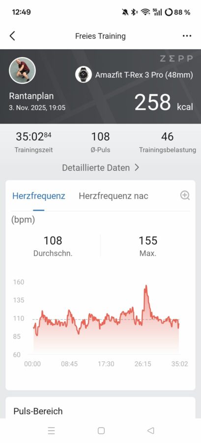 AmazfitTrex3Pro Training35 overview