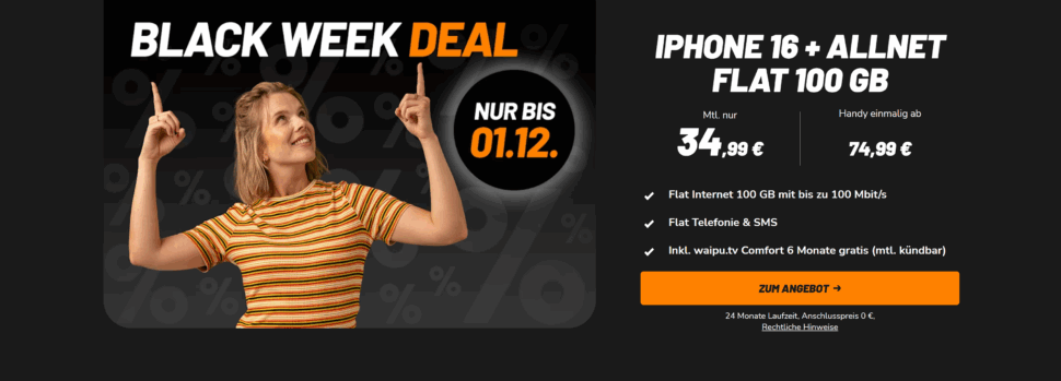 Klarmobil Black Week 2025 Banner I