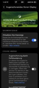 Honor Magic V5 Test Display Einstellungen 1
