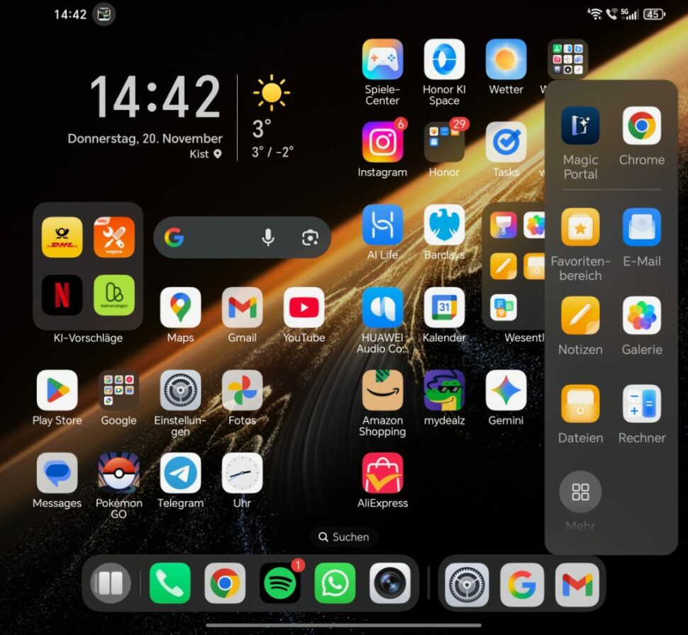 Honor Magic V5 Test System Tablet 3
