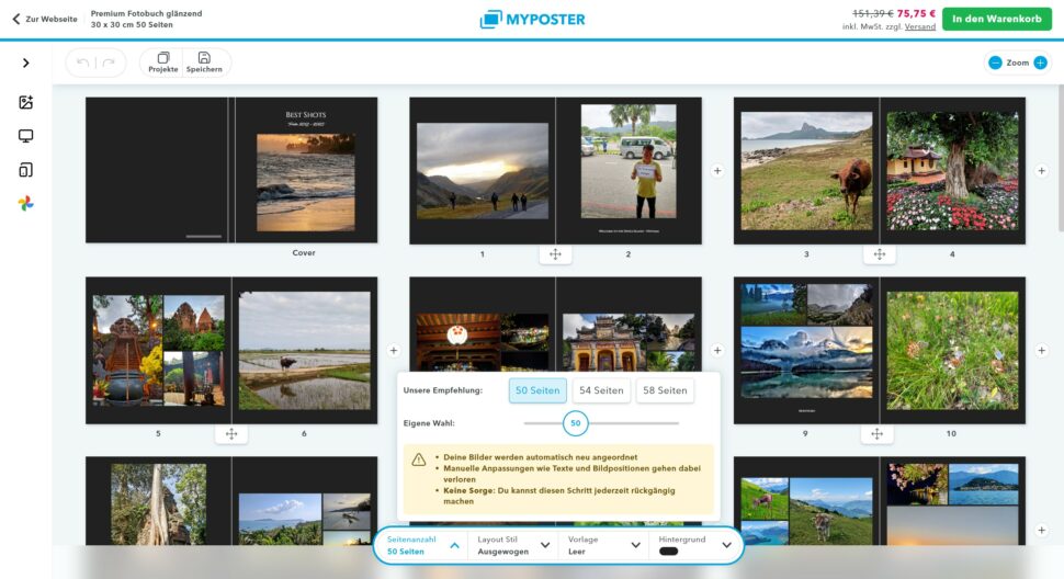 Fotobuch myposter Bedienung Webseite 20 Fotobuch myposter Bedienung Webseite 20