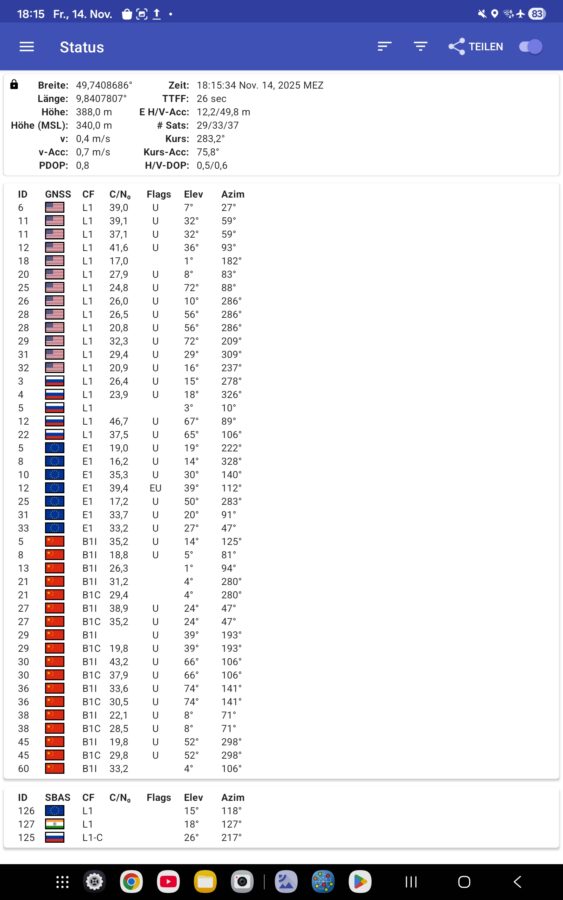 Samsung galaxy tab s11 test screenshot gps 1