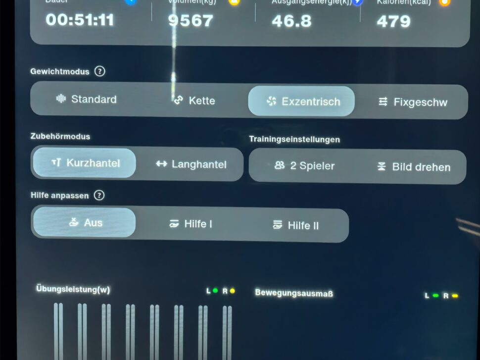 Speediance Gym Monster 2 Test Display Einstellungen 7