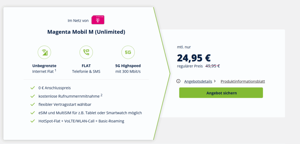 Magenta Mobil M Angebot unlimited Freenet Magenta Mobil M Angebot unlimited Freenet