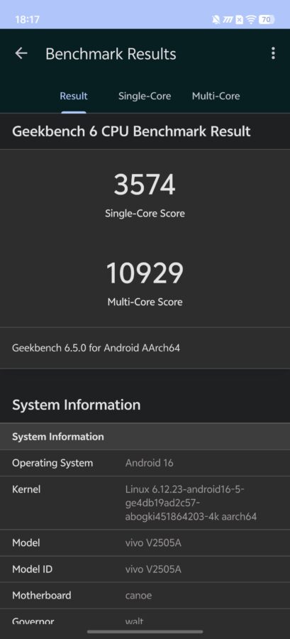 Vivo IQOO 15 Benchmarks 2