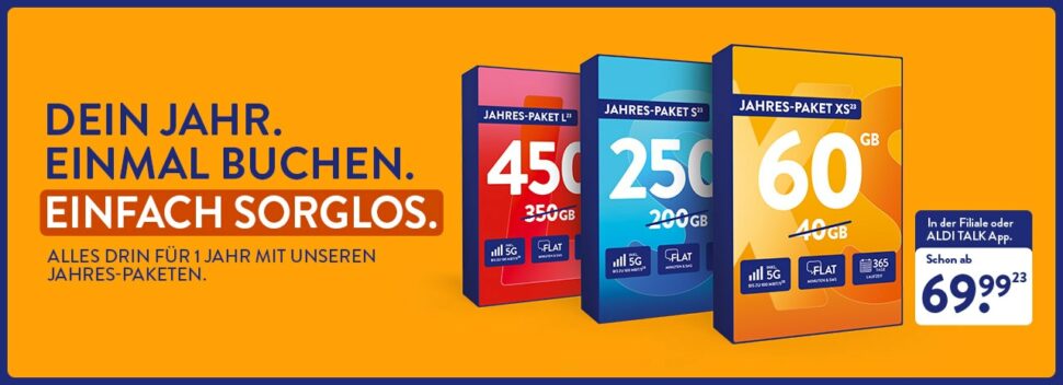 Aldi Talk Jahrespakete Banner I