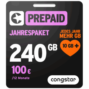 Congstar Jahrestarif 240GB Titelbild I Congstar Jahrestarif 240GB Titelbild I
