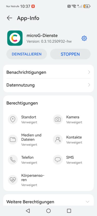 Huawei Smartphones Google Installieren MicroG Anleitung 17