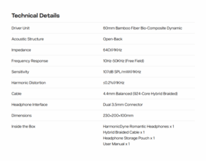 HarmonicDyne Romantic Test Web Specs HarmonicDyne Romantic Test Web Specs