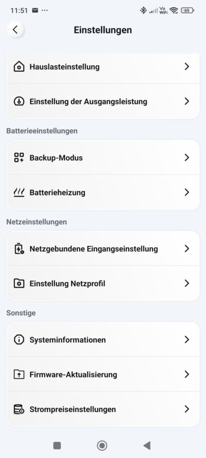 Hoymiles HiBattery 1920 AC erweiterte Einstellungen 2