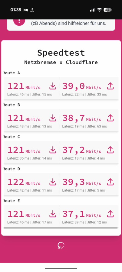 Paid Peering Screenshot Netzbremse I Paid Peering Screenshot Netzbremse I
