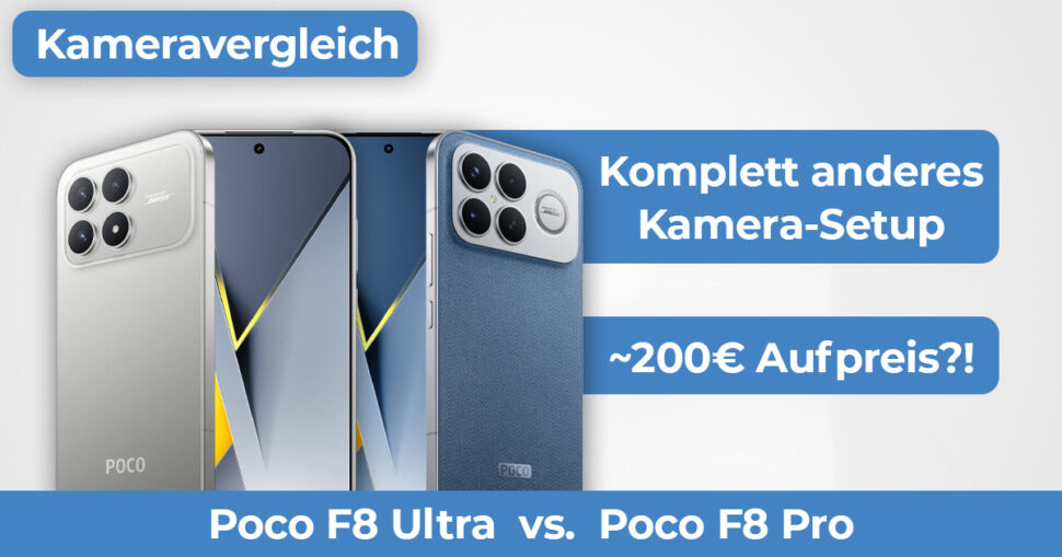 Poco F8 Ultra Poco F8 Pro Kameravergleich Banner