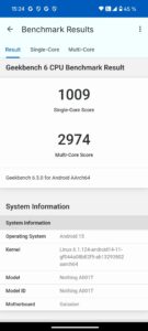 Test nothing Phone 3alite Benchmark