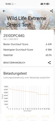 Poco F8 Pro 3dmark wildlife extreme stresstest Poco F8 Pro 3dmark wildlife extreme stresstest