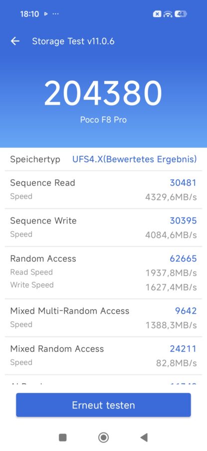 Poco F8 Pro antutu storage Poco F8 Pro antutu storage