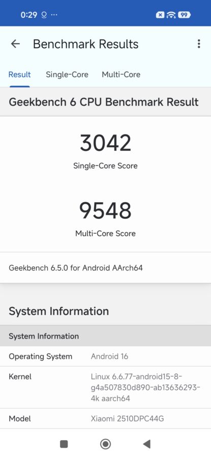 Poco F8 Pro geekbench 6 Poco F8 Pro geekbench 6