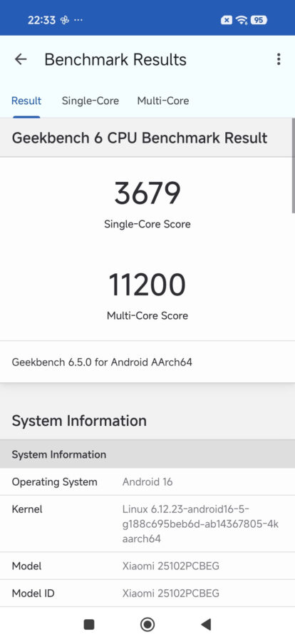Poco F8 Ultra geekbench 6 Poco F8 Ultra geekbench 6