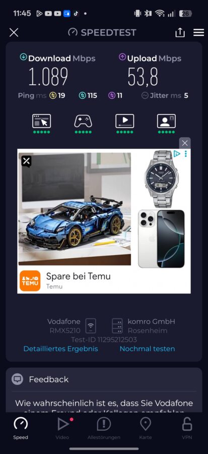 Realme GT8 pro SIM netz Empfang 2 Realme GT8 pro SIM netz Empfang 2