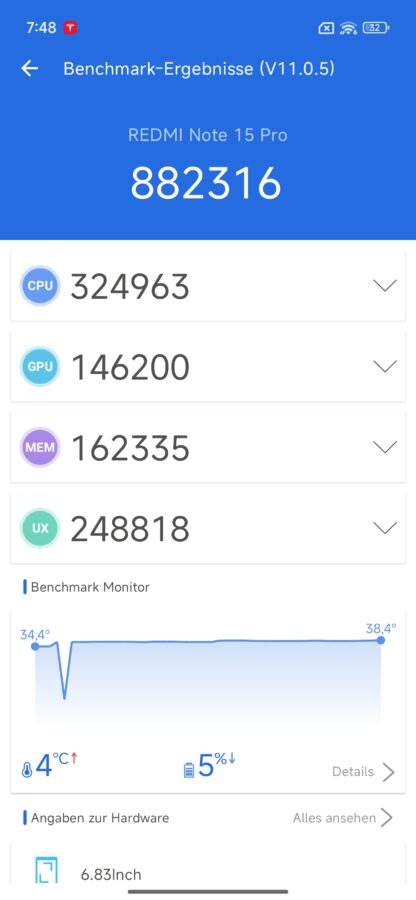 Benchmarks Redmi Note 15 PUero 5G 5 Benchmarks Redmi Note 15 PUero 5G 5