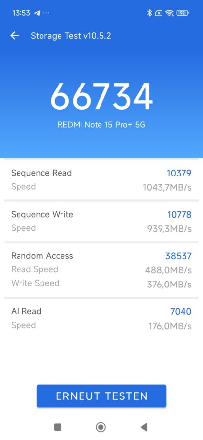 Redmi Note 15 Pro storage test Redmi Note 15 Pro storage test