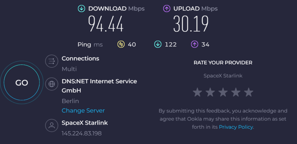 Speedtest morgens um 9 mit Schnee es schneid Speedtest morgens um 9 mit Schnee es schneid