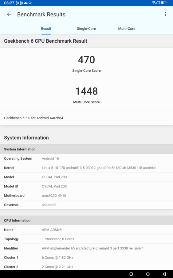 Blackview Oscal 200 Pad Leistung 1 Blackview Oscal 200 Pad Leistung 1