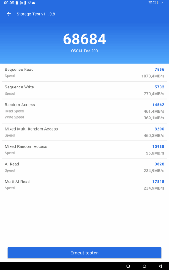 Blackview Oscal 200 Pad Leistung 6 Blackview Oscal 200 Pad Leistung 6