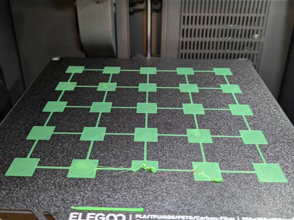 Elegoo Centauri Carbon 2 Combo 16 Mesh ohne Leveling nach Temperaturschwankung