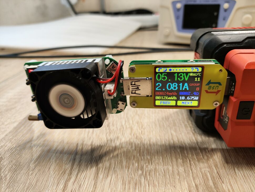 Einhell USB Adapter Kapazitaetstest 2 Einhell USB Adapter Kapazitaetstest 2