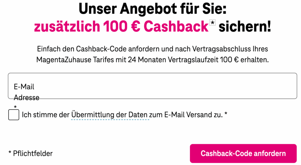 Telekom 100E Cashback Basket Telekom 100E Cashback Basket