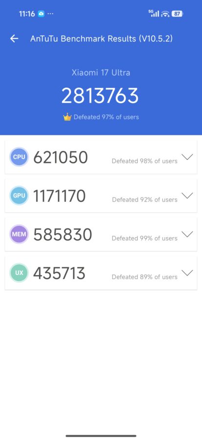 Xiaomi 17 Ultra Benchmark Antutu 10 Xiaomi 17 Ultra Benchmark Antutu 10