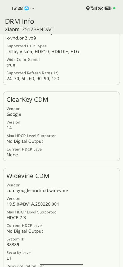 Xiaomi 17 Ultra Display Settings Color AOD DRM Widevine HDR 4 Xiaomi 17 Ultra Display Settings Color AOD DRM Widevine HDR 4