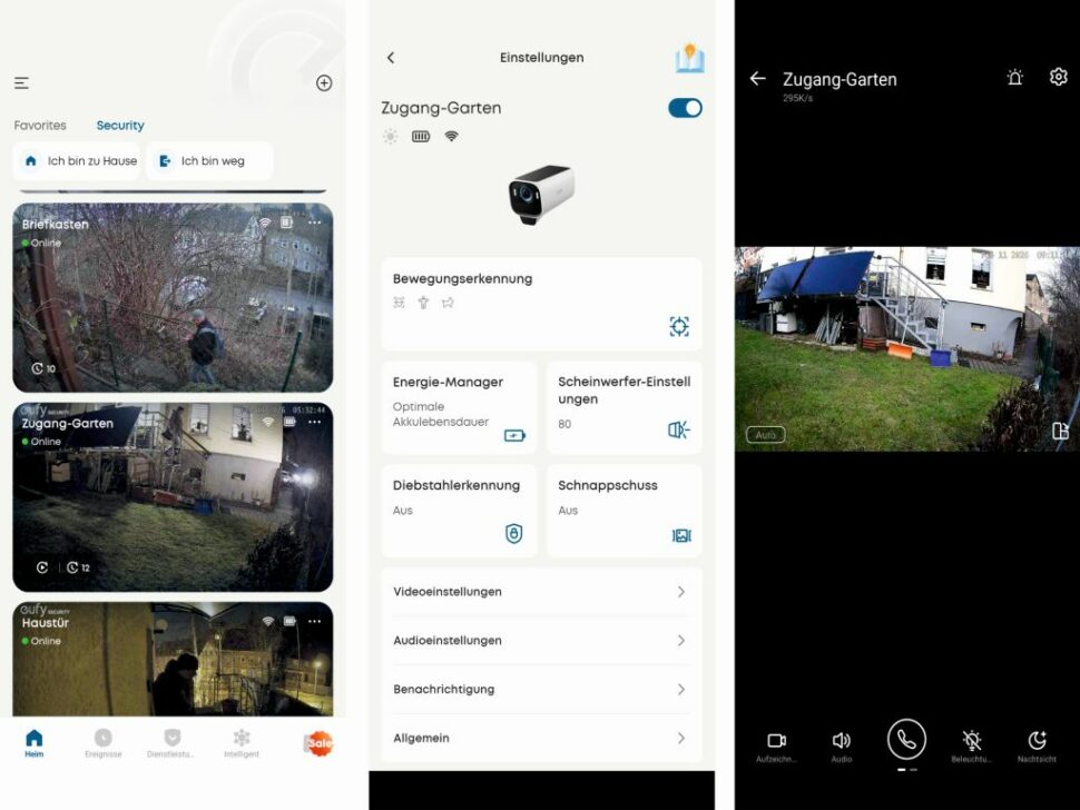 eufyCamS3pro 25 App Steuerung der eufyCam