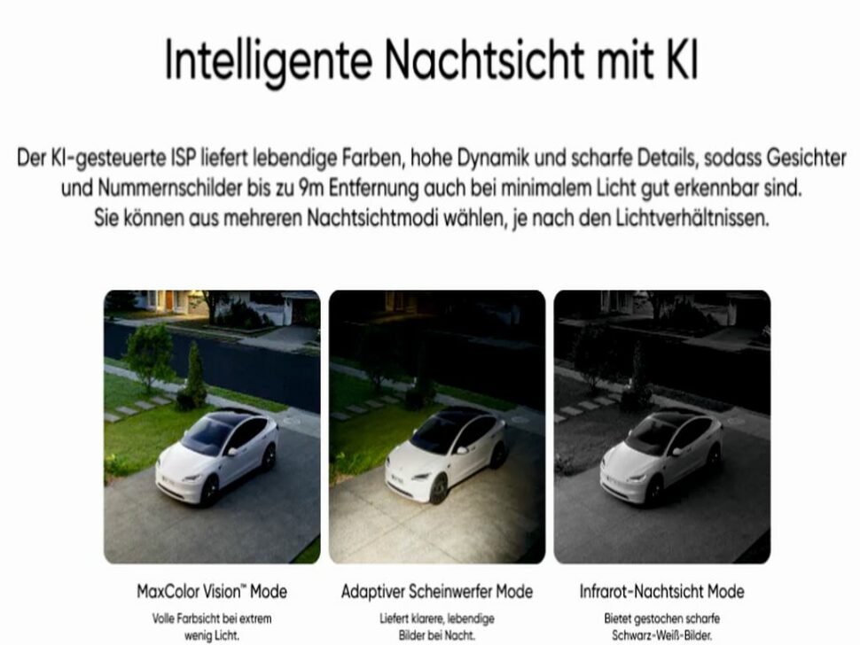 eufyCamS3pro 28 Farbnachtansicht