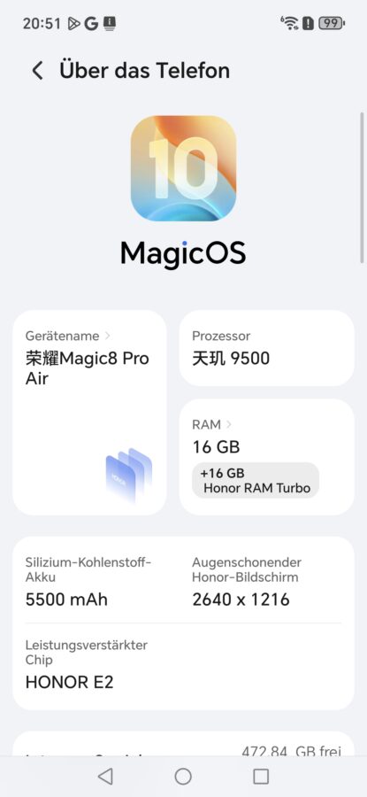 Honor Magic 8 Pro Air Android 16 MagicOS 4 Honor Magic 8 Pro Air Android 16 MagicOS 4