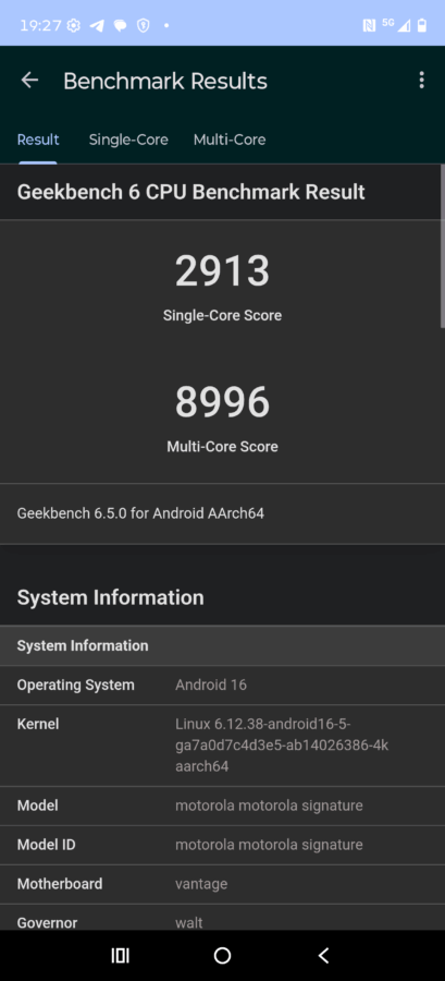 Motorola Signature Benchmark geekbench 6 Motorola Signature Benchmark geekbench 6