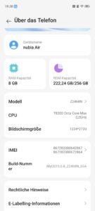 Test Nubia Air System 6 Test Nubia Air System 6